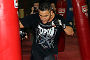 NASHVILLE, TN - JANUARY 18:  Pat Barry works out for the media during the UFC on FX open workouts at the Nashville MMA Gym on January 18, 2012 in Nashville, Tennessee.  (Photo by Josh Hedges/Zuffa LLC/Zuffa LLC via Getty Images)