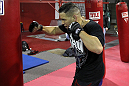 NASHVILLE, TN - JANUARY 18:  Pat Barry works out for the media during the UFC on FX open workouts at the Nashville MMA Gym on January 18, 2012 in Nashville, Tennessee.  (Photo by Josh Hedges/Zuffa LLC/Zuffa LLC via Getty Images)