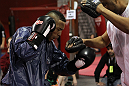 NASHVILLE, TN - JANUARY 18:  Mike Easton works out for the media during the UFC on FX open workouts at the Nashville MMA Gym on January 18, 2012 in Nashville, Tennessee.  (Photo by Josh Hedges/Zuffa LLC/Zuffa LLC via Getty Images)