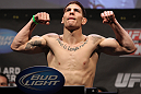 NASHVILLE, TN - JANUARY 19:  Jared Papazian weighs in during the UFC on FX official weigh in at Bridgestone Arena on January 19, 2012 in Nashville, Tennessee.  (Photo by Josh Hedges/Zuffa LLC/Zuffa LLC via Getty Images)