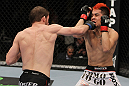 NASHVILLE, TN - JANUARY 20:  (L-R) Nick Denis punches Joseph Sandoval during the UFC on FX event at Bridgestone Arena on January 20, 2012 in Nashville, Tennessee.  (Photo by Josh Hedges/Zuffa LLC/Zuffa LLC via Getty Images)