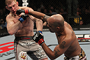 NASHVILLE, TN - JANUARY 20:  (R-L) Jorge Rivera punches Eric Schafer during the UFC on FX event at Bridgestone Arena on January 20, 2012 in Nashville, Tennessee.  (Photo by Josh Hedges/Zuffa LLC/Zuffa LLC via Getty Images)