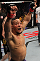 NASHVILLE, TN - JANUARY 20:  Mike Easton reacts after his victory over Jared Papazian during the UFC on FX event at Bridgestone Arena on January 20, 2012 in Nashville, Tennessee.  (Photo by Josh Hedges/Zuffa LLC/Zuffa LLC via Getty Images)