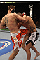 NASHVILLE, TN - JANUARY 20: (L-R) Duane Ludwig delivers a knee strike against Josh Neer during the UFC on FX event at Bridgestone Arena on January 20, 2012 in Nashville, Tennessee.  (Photo by Josh Hedges/Zuffa LLC/Zuffa LLC via Getty Images)