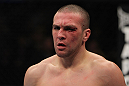 NASHVILLE, TN - JANUARY 20:  Josh Neer reacts after defeating Duane Ludwig by submission during the UFC on FX event at Bridgestone Arena on January 20, 2012 in Nashville, Tennessee.  (Photo by Josh Hedges/Zuffa LLC/Zuffa LLC via Getty Images)