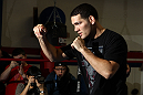 CHICAGO, IL - JANUARY 25:  Chris Weidman works out for the media during the UFC on FOX open workouts at the Chicago Boxing Club on January 25, 2012 in Chicago, Illinois.  (Photo by Josh Hedges/Zuffa LLC/Zuffa LLC via Getty Images)