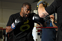 CHICAGO, IL - JANUARY 25:  Rashad Evans works out for the media during the UFC on FOX open workouts at the Chicago Boxing Club on January 25, 2012 in Chicago, Illinois.  (Photo by Josh Hedges/Zuffa LLC/Zuffa LLC via Getty Images)