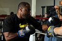 CHICAGO, IL - JANUARY 25:  Rashad Evans works out for the media during the UFC on FOX open workouts at the Chicago Boxing Club on January 25, 2012 in Chicago, Illinois.  (Photo by Josh Hedges/Zuffa LLC/Zuffa LLC via Getty Images)