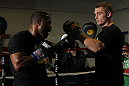CHICAGO, IL - JANUARY 25:  Rashad Evans works out for the media during the UFC on FOX open workouts at the Chicago Boxing Club on January 25, 2012 in Chicago, Illinois.  (Photo by Josh Hedges/Zuffa LLC/Zuffa LLC via Getty Images)