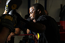 CHICAGO, IL - JANUARY 25:  Rashad Evans works out for the media during the UFC on FOX open workouts at the Chicago Boxing Club on January 25, 2012 in Chicago, Illinois.  (Photo by Josh Hedges/Zuffa LLC/Zuffa LLC via Getty Images)