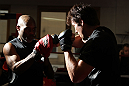 CHICAGO, IL - JANUARY 25:  Chael Sonnen works out for the media during the UFC on FOX open workouts at the Chicago Boxing Club on January 25, 2012 in Chicago, Illinois.  (Photo by Josh Hedges/Zuffa LLC/Zuffa LLC via Getty Images)
