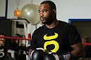 CHICAGO, IL - JANUARY 25:  Rashad Evans works out for the media during the UFC on FOX open workouts at the Chicago Boxing Club on January 25, 2012 in Chicago, Illinois.  (Photo by Josh Hedges/Zuffa LLC/Zuffa LLC via Getty Images)
