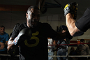 CHICAGO, IL - JANUARY 25:  Rashad Evans works out for the media during the UFC on FOX open workouts at the Chicago Boxing Club on January 25, 2012 in Chicago, Illinois.  (Photo by Josh Hedges/Zuffa LLC/Zuffa LLC via Getty Images)