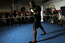 CHICAGO, IL - JANUARY 25:  Rashad Evans works out for the media during the UFC on FOX open workouts at the Chicago Boxing Club on January 25, 2012 in Chicago, Illinois.  (Photo by Josh Hedges/Zuffa LLC/Zuffa LLC via Getty Images)