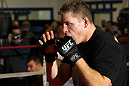 CHICAGO, IL - JANUARY 25:  Mike Russow works out for the media during the UFC on FOX open workouts at the Chicago Boxing Club on January 25, 2012 in Chicago, Illinois.  (Photo by Josh Hedges/Zuffa LLC/Zuffa LLC via Getty Images)