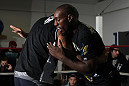 CHICAGO, IL - JANUARY 25:  Phil Davis works out for the media during the UFC on FOX open workouts at the Chicago Boxing Club on January 25, 2012 in Chicago, Illinois.  (Photo by Josh Hedges/Zuffa LLC/Zuffa LLC via Getty Images)