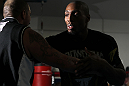 CHICAGO, IL - JANUARY 25:  Phil Davis works out for the media during the UFC on FOX open workouts at the Chicago Boxing Club on January 25, 2012 in Chicago, Illinois.  (Photo by Josh Hedges/Zuffa LLC/Zuffa LLC via Getty Images)
