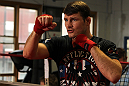 CHICAGO, IL - JANUARY 25:  Michael Bisping works out for the media during the UFC on FOX open workouts at the Chicago Boxing Club on January 25, 2012 in Chicago, Illinois.  (Photo by Josh Hedges/Zuffa LLC/Zuffa LLC via Getty Images)