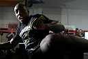 CHICAGO, IL - JANUARY 25:  Phil Davis works out for the media during the UFC on FOX open workouts at the Chicago Boxing Club on January 25, 2012 in Chicago, Illinois.  (Photo by Josh Hedges/Zuffa LLC/Zuffa LLC via Getty Images)