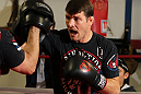 CHICAGO, IL - JANUARY 25:  Michael Bisping works out for the media during the UFC on FOX open workouts at the Chicago Boxing Club on January 25, 2012 in Chicago, Illinois.  (Photo by Josh Hedges/Zuffa LLC/Zuffa LLC via Getty Images)