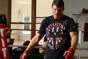 CHICAGO, IL - JANUARY 25:  Michael Bisping works out for the media during the UFC on FOX open workouts at the Chicago Boxing Club on January 25, 2012 in Chicago, Illinois.  (Photo by Josh Hedges/Zuffa LLC/Zuffa LLC via Getty Images)
