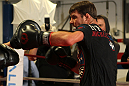 CHICAGO, IL - JANUARY 25:  Michael Bisping works out for the media during the UFC on FOX open workouts at the Chicago Boxing Club on January 25, 2012 in Chicago, Illinois.  (Photo by Josh Hedges/Zuffa LLC/Zuffa LLC via Getty Images)