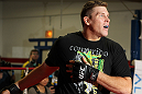 CHICAGO, IL - JANUARY 25:  Mike Russow works out for the media during the UFC on FOX open workouts at the Chicago Boxing Club on January 25, 2012 in Chicago, Illinois.  (Photo by Josh Hedges/Zuffa LLC/Zuffa LLC via Getty Images)