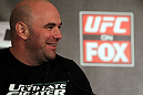 CHICAGO, IL - JANUARY 26:  UFC President Dana White attends the UFC on FOX press conference at the W Hotel on January 26, 2012 in Chicago, Illinois.  (Photo by Josh Hedges/Zuffa LLC/Zuffa LLC via Getty Images) *** Local Caption *** Dana White