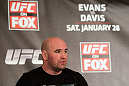 CHICAGO, IL - JANUARY 26:  UFC President Dana White attends the UFC on FOX press conference at the W Hotel on January 26, 2012 in Chicago, Illinois.  (Photo by Josh Hedges/Zuffa LLC/Zuffa LLC via Getty Images) *** Local Caption *** Dana White