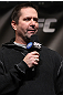CHICAGO, IL - JANUARY 27:  UFC commentator Mike Goldberg interacts with fans during a Q&A session before the UFC on FOX official weigh in at the Chicago Theatre on January 27, 2012 in Chicago, Illinois.  (Photo by Josh Hedges/Zuffa LLC/Zuffa LLC via Getty Images) *** Local Caption *** Mike Goldberg