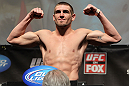 CHICAGO, IL - JANUARY 27:  Dustin Jacoby weighs in during the UFC on FOX official weigh in at the Chicago Theatre on January 27, 2012 in Chicago, Illinois.  (Photo by Josh Hedges/Zuffa LLC/Zuffa LLC via Getty Images) *** Local Caption *** Dustin Jacoby