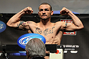 CHICAGO, IL - JANUARY 27:  Cub Swanson weighs in during the UFC on FOX official weigh in at the Chicago Theatre on January 27, 2012 in Chicago, Illinois.  (Photo by Josh Hedges/Zuffa LLC/Zuffa LLC via Getty Images) *** Local Caption *** Cub Swanson
