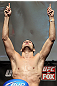 CHICAGO, IL - JANUARY 27:  Chris Weidman weighs in during the UFC on FOX official weigh in at the Chicago Theatre on January 27, 2012 in Chicago, Illinois.  (Photo by Josh Hedges/Zuffa LLC/Zuffa LLC via Getty Images) *** Local Caption *** Chris Weidman