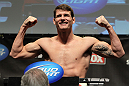 CHICAGO, IL - JANUARY 27:  Michael Bisping weighs in during the UFC on FOX official weigh in at the Chicago Theatre on January 27, 2012 in Chicago, Illinois.  (Photo by Josh Hedges/Zuffa LLC/Zuffa LLC via Getty Images) *** Local Caption *** Michael Bisping