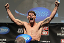 CHICAGO, IL - JANUARY 27:  Michael Bisping weighs in during the UFC on FOX official weigh in at the Chicago Theatre on January 27, 2012 in Chicago, Illinois.  (Photo by Josh Hedges/Zuffa LLC/Zuffa LLC via Getty Images) *** Local Caption *** Michael Bisping