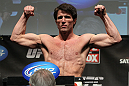 CHICAGO, IL - JANUARY 27:  Chael Sonnen weighs in during the UFC on FOX official weigh in at the Chicago Theatre on January 27, 2012 in Chicago, Illinois.  (Photo by Josh Hedges/Zuffa LLC/Zuffa LLC via Getty Images) *** Local Caption *** Chael Sonnen