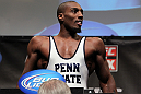CHICAGO, IL - JANUARY 27:  Phil Davis weighs in wearing a Penn State wrestling singlet during the UFC on FOX official weigh in at the Chicago Theatre on January 27, 2012 in Chicago, Illinois.  (Photo by Josh Hedges/Zuffa LLC/Zuffa LLC via Getty Images) *** Local Caption *** Phil Davis