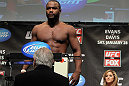 CHICAGO, IL - JANUARY 27:  Rashad Evans weighs in during the UFC on FOX official weigh in at the Chicago Theatre on January 27, 2012 in Chicago, Illinois.  (Photo by Josh Hedges/Zuffa LLC/Zuffa LLC via Getty Images) *** Local Caption *** Rashad Evans