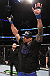 CHICAGO, IL - JANUARY 28:  Lavar Johnson reacts after knocking out Joey Beltran during the UFC on FOX event at United Center on January 28, 2012 in Chicago, Illinois.  (Photo by Nick Laham/Zuffa LLC/Zuffa LLC via Getty Images) *** Local Caption *** Lavar Johnson