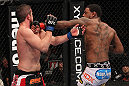 CHICAGO, IL - JANUARY 28:  (R-L) Michael Johnson punches Shane Roller during the UFC on FOX event at United Center on January 28, 2012 in Chicago, Illinois.  (Photo by Nick Laham/Zuffa LLC/Zuffa LLC via Getty Images) *** Local Caption *** Michael Johnson; Shane Roller