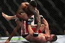 CHICAGO, IL - JANUARY 28:  (L-R) Michael Johnson punches Shane Roller during the UFC on FOX event at United Center on January 28, 2012 in Chicago, Illinois.  (Photo by Josh Hedges/Zuffa LLC/Zuffa LLC via Getty Images) *** Local Caption *** Michael Johnson; Shane Roller