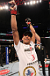 CHICAGO, IL - JANUARY 28:  Charles Oliveira reacts after defeating Eric Wisely by submission during the UFC on FOX event at United Center on January 28, 2012 in Chicago, Illinois.  (Photo by Nick Laham/Zuffa LLC/Zuffa LLC via Getty Images) *** Local Caption *** Charles Oliveira