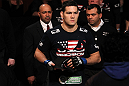 CHICAGO, IL - JANUARY 28:  Chris Weidman enters the arena before his bout against Demian Maia during the UFC on FOX event at United Center on January 28, 2012 in Chicago, Illinois.  (Photo by Nick Laham/Zuffa LLC/Zuffa LLC via Getty Images) *** Local Caption *** Chris Weidman