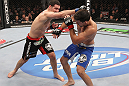 CHICAGO, IL - JANUARY 28:  (L-R) Chris Weidman punches Demian Maia during the UFC on FOX event at United Center on January 28, 2012 in Chicago, Illinois.  (Photo by Nick Laham/Zuffa LLC/Zuffa LLC via Getty Images) *** Local Caption *** Chris Weidman; Demian Maia