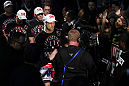 CHICAGO, IL - JANUARY 28:  Michael Bisping enters the arena before his bout against Chael Sonnen during the UFC on FOX event at United Center on January 28, 2012 in Chicago, Illinois.  (Photo by Nick Laham/Zuffa LLC/Zuffa LLC via Getty Images) *** Local Caption *** Michael Bisping