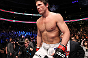CHICAGO, IL - JANUARY 28:  Chael Sonnen enters the octagon before his bout against Michael Bisping during the UFC on FOX event at United Center on January 28, 2012 in Chicago, Illinois.  (Photo by Nick Laham/Zuffa LLC/Zuffa LLC via Getty Images) *** Local Caption *** Chael Sonnen