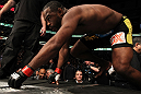 CHICAGO, IL - JANUARY 28:  Rashad Evans enters the Octagon before his bout against Phil Davis during the UFC on FOX event at United Center on January 28, 2012 in Chicago, Illinois.  (Photo by Nick Laham/Zuffa LLC/Zuffa LLC via Getty Images) *** Local Caption *** Rashad Evans