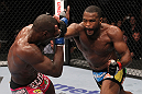CHICAGO, IL - JANUARY 28:  (R-L) Rashad Evans punches Phil Davis during the UFC on FOX event at United Center on January 28, 2012 in Chicago, Illinois.  (Photo by Nick Laham/Zuffa LLC/Zuffa LLC via Getty Images) *** Local Caption *** Rashad Evans; Phil Davis