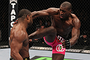 CHICAGO, IL - JANUARY 28:  (R-L) Phil Davis kicks Rashad Evans during the UFC on FOX event at United Center on January 28, 2012 in Chicago, Illinois.  (Photo by Nick Laham/Zuffa LLC/Zuffa LLC via Getty Images) *** Local Caption *** Rashad Evans; Phil Davis