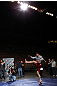 LAS VEGAS, NV - FEBRUARY 01:  Carlos Condit works out for the media and fans during the UFC 143 open workouts at Mandalay Bay Events Center on February 1, 2012 in Las Vegas, United States.  (Photo by Josh Hedges/Zuffa LLC/Zuffa LLC via Getty Images) *** Local Caption *** Carlos Condit